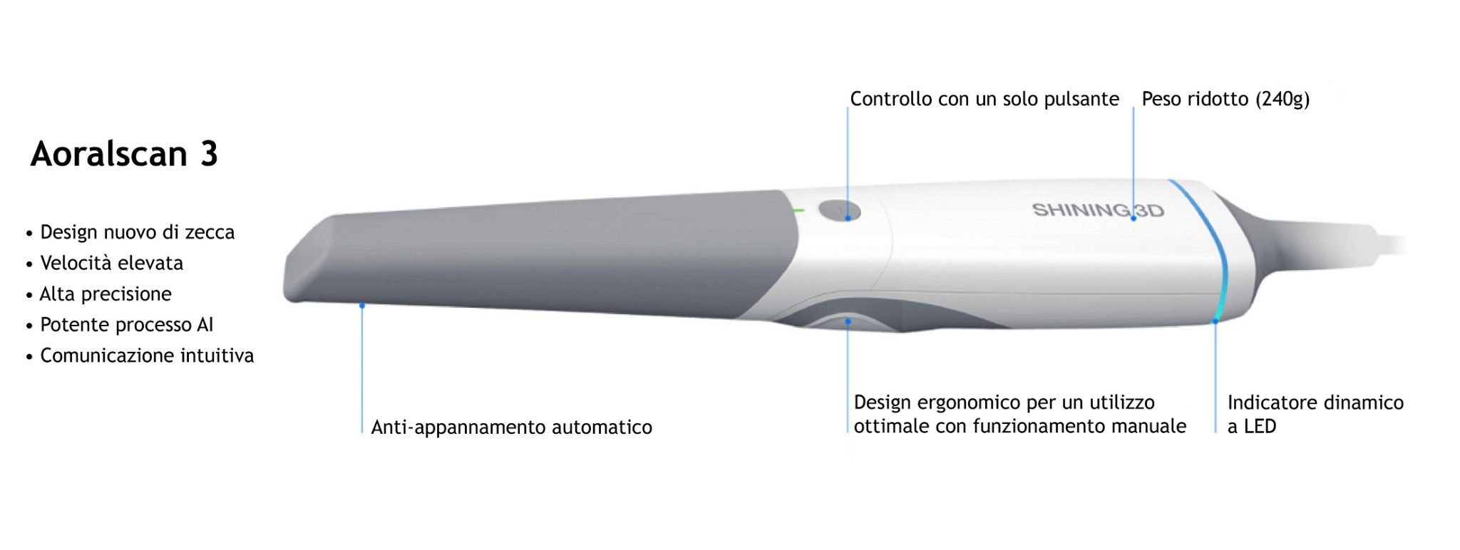 50 PZ Punte di miscelazione per impronte dentali Pistola in